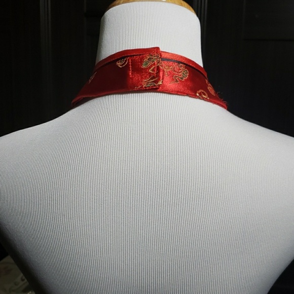 Red and multicolored Japanese inspired dress - Picture 5 of 6